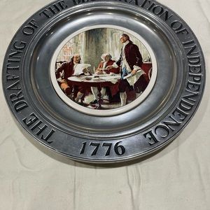 The Pewter Plate: The Drafting Of The Declaration Of ndependence 1776